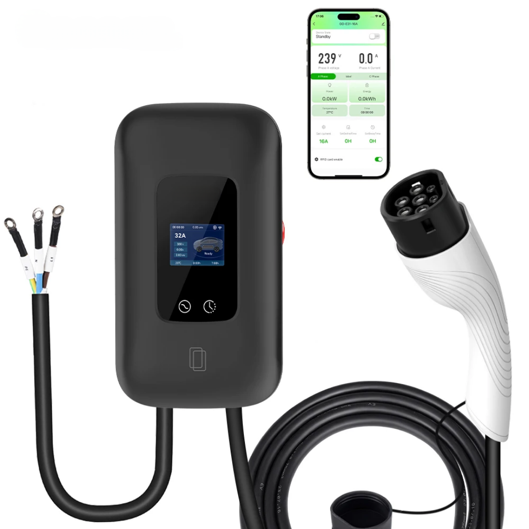 Wallbox 11kw zwart met App control 3-fase (Ook 1-fase mogelijk) •exclusief verzendkosten•