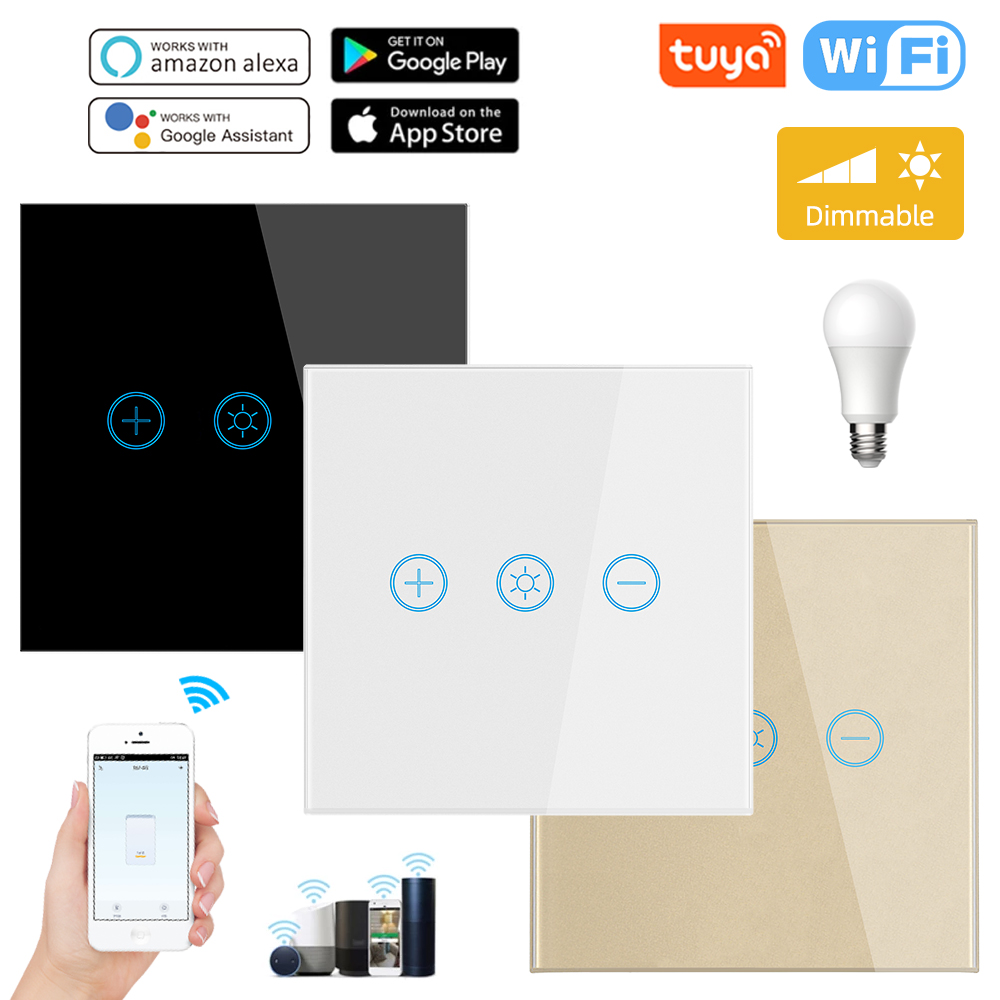 💡 Smart Touch Dimmer WiFi | Tempered Glass 🖐️ | 📱 App & Voice | 🌙 Smart Dimming | 🎙️ Alexa & Google