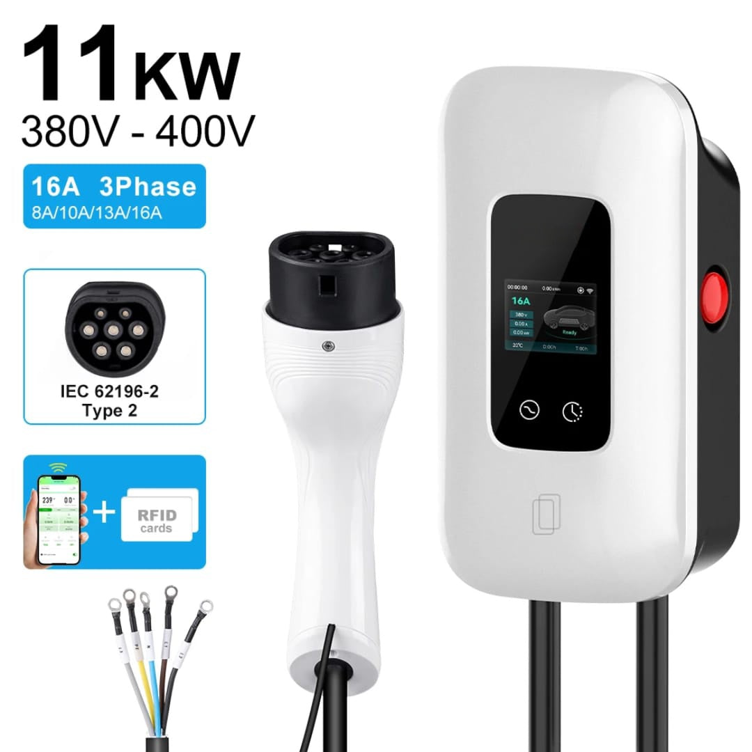 Wallbox 11KW grijs met App control 3-fase 16A •exclusief verzendkosten•
