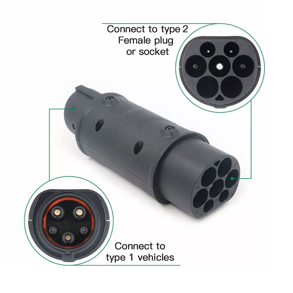 Adapter voor type 2 naar type 1