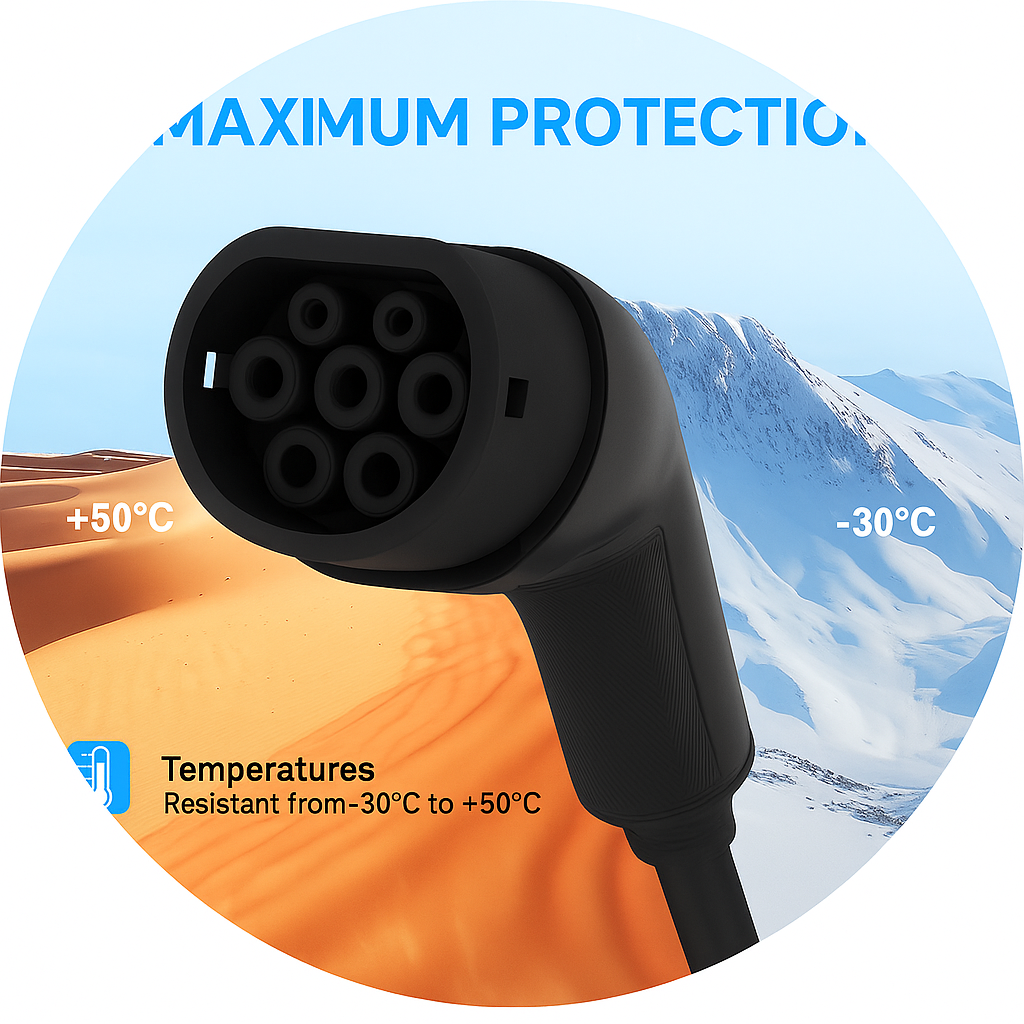 LAADKABEL 3,7kw TYPE 2 1-fase 5meter •exclusief verzendkosten•