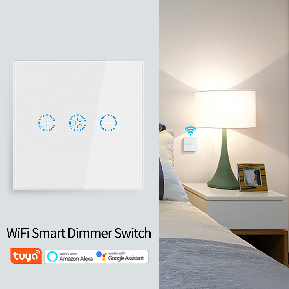 💡 Smart Touch Dimmer WiFi | Tempered Glass 🖐️ | 📱 App &amp; Voice | 🌙 Smart Dimming | 🎙️ Alexa &amp; Google