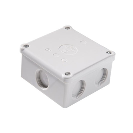 Kaiser kabeldoos met 14 uitbreekpoorten M25 95x95 IP54
