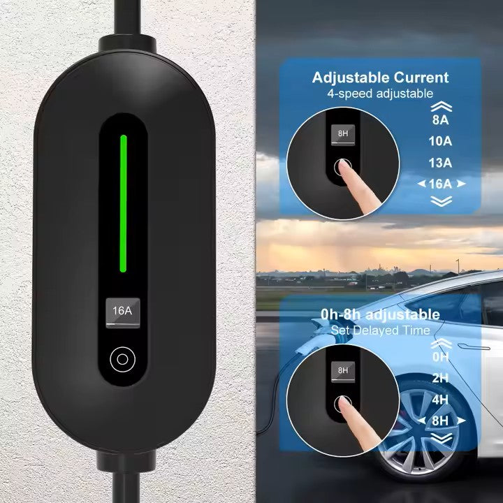 MOBIELE THUISLADER ZWART 3,5KW VOOR TYPE 2 •exclusief verzendkosten•