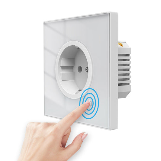 🔌 Intelligente WLAN-Wandsteckdose (EU) | ⚡ 3000 W / 16 A | 🖐️ Touchglas | 📱 Tuya Smart Life | 🎙️ Alexa &amp; Google