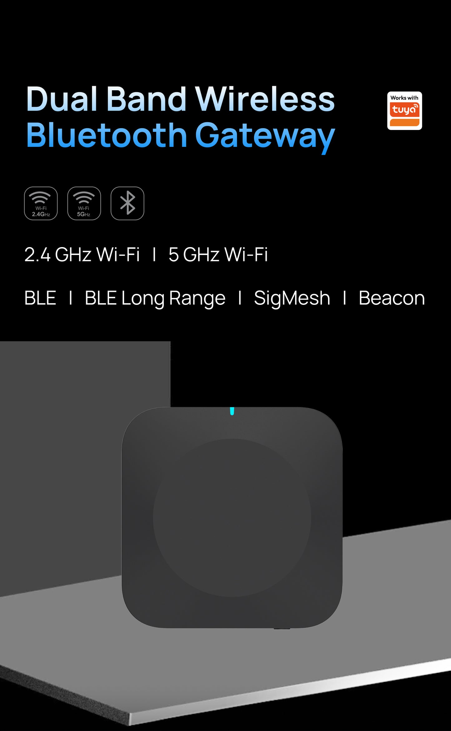 📡 Dualband-WLAN-Multimode-Gateway | Tuya-kompatibel 🟧 | WLAN 2,4 &amp; 5 GHz 📶 | BLE &amp; SigMesh 🔗